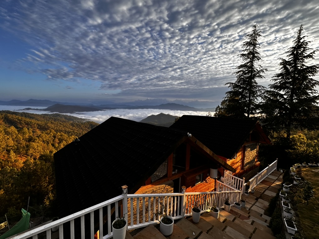 Clouds over mountains